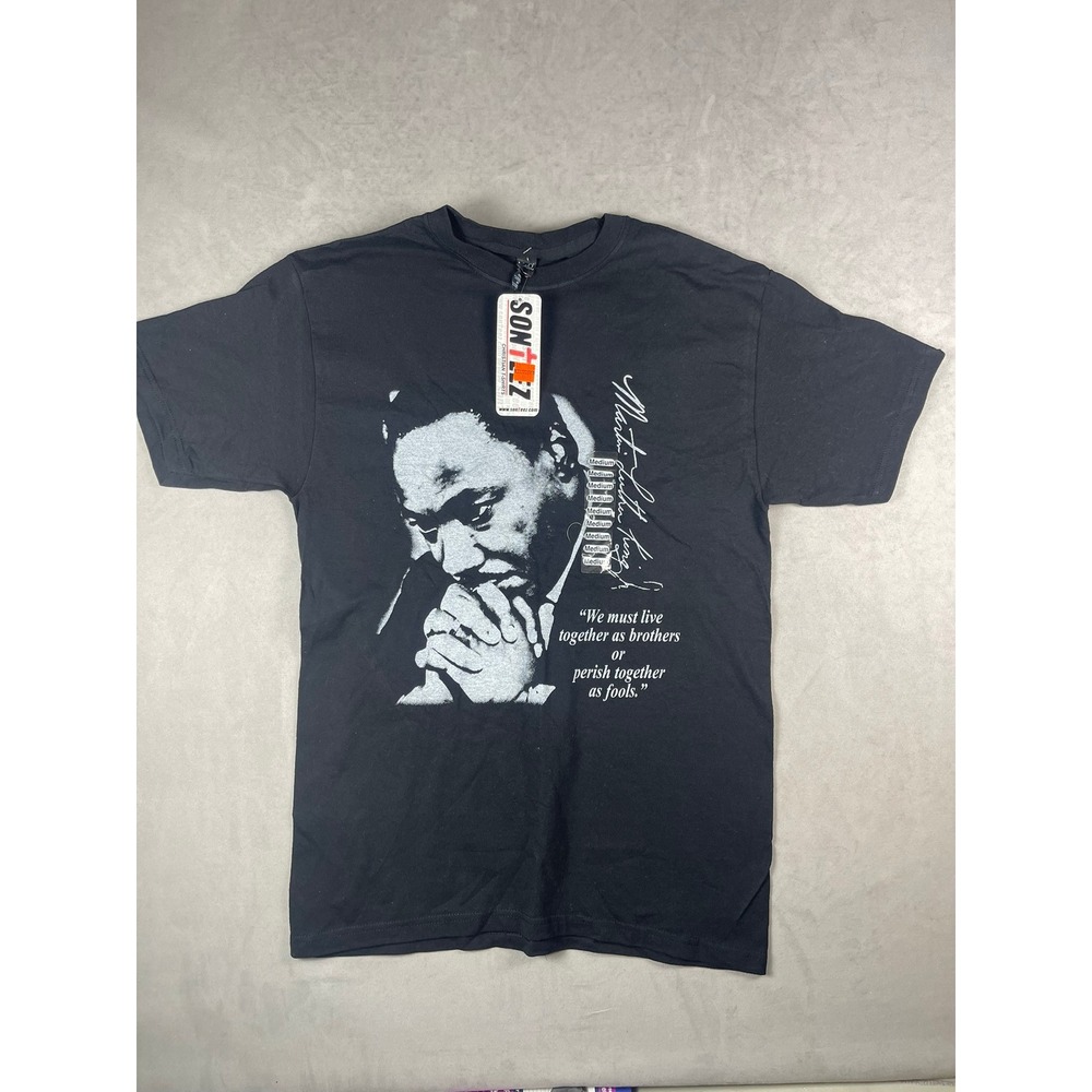 Son Teez Martin Luther King Jr MLK Graphic T-Shirt Black Medium NWT Quote Tee